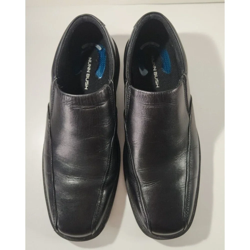 Nunn Bush Loafers Men's Size 9M Black Leather Slip On Comfortable Classic